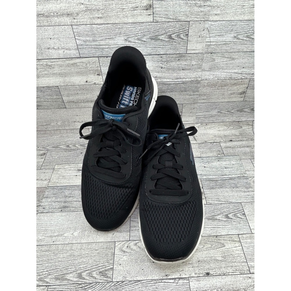 Skechers Hands Free Slip-ins Swift Fit Men Sneakers Black Blue 255005SA Size 9.5